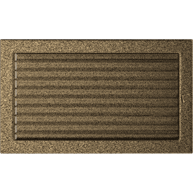 Kratka wentylacyjna kominkowa 22x37 czarno-złota z żaluzją