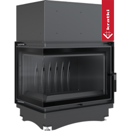 Gietijzeren haard KRATKI ZUZIA ECO DECO links 12 kW Ø 200
