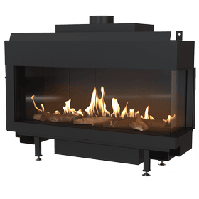 Gas Fireplace LEO 100 right-sided natural gas ∅ 100/150 8,3 kW