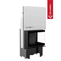 Čelični kamin KRATKI VNP 610/430 9 kW Ø 200 podizanje crni thermotec