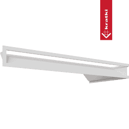 Ventilatiedeksel LUFT hoek links 80x40x9 wit Slim