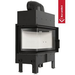 Oceľový krb KRATKI FLOKI M ľavý 10 kW Ø 200
