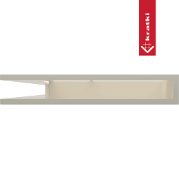 Kratka wentylacyjna kominkowa LUFT narożny lewy 76,6x54,7x9 kremowa