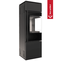 Stufa a legna in acciaio KRATKI REN/S destro Ø 150 7 kW porta a chiusura automatica