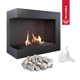 Falra szerelt bio-fireplace delta 600 tüv bal oldali készletkeverék
