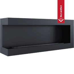 Chimenea Bioetanol de Pared encastrables DELTA izquierda 120 cm TÜV