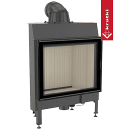 Steel fireplace KRATKI NADIA 13 kW Ø 200 double glass