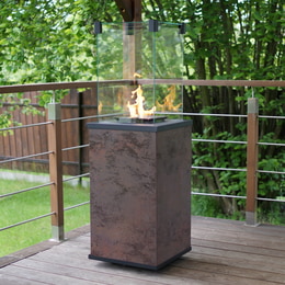 Patio Mini a Gas de cuarzo sinterizado Oxide Nero controllo manuale 8,2 kW