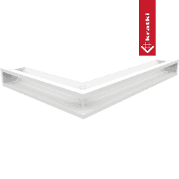 Kratka kominkowa LUFT prawy 54,7x76,6x9 biała Slim