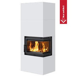 Modulær peis Boks 8 kW Ø 200 Bianco