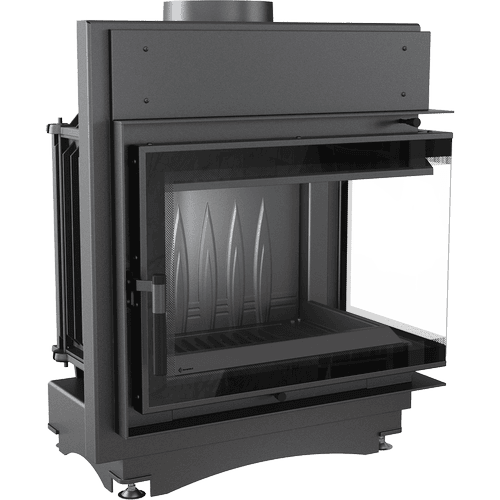 Cast iron fireplace MAJA DECO right 8 kW Ø 180