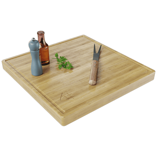 Tablero de mesa de madera por brasero Quadrum