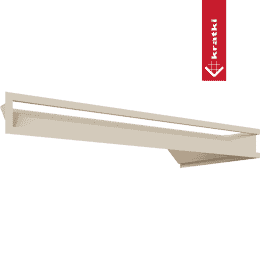 Kratka wentylacyjna kominkowa LUFT narożny lewy 80x40x9 kremowa Slim