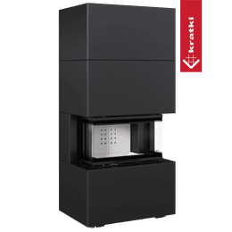 Αρθρωτό τζάκι NBC/EASY BOX 7 kW Ø 160 χαλύβδινο περίβλημα Μαύρο Με πόρτες που κλείνουν