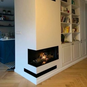 Gas Fireplace LEO 70 left-sided natural gas ∅ 100/150 7,3 kW