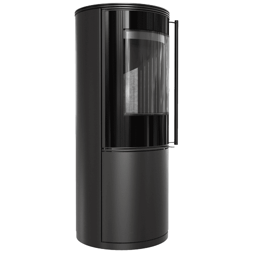 Estufa de leña de acero SVEN Ø 150 7 kW revestimiento thermotec negro puerta de cierre automático
