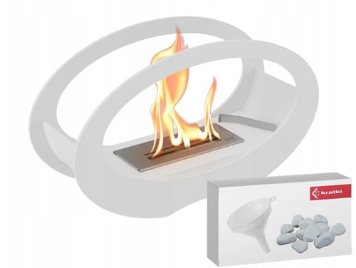 Tabletop bio-fireplace Echo white  gits