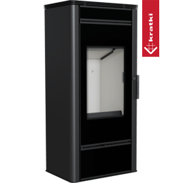 Čelični kamin na drva KRATKI TITAN GLASS Ø 150 11 kW