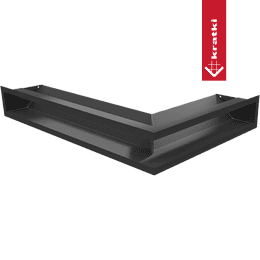Ventilkåpa LUFT hörn vänster 60x40x9 svart Slim