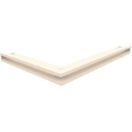 Eck-Lüftungsgitter LUFT rechts 54,7x76,6x6 Creme Slim