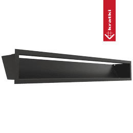 Grille de cheminée LUFT 12x80 noir