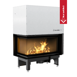 Stålpeis GRILLES NADIA venstre 14 kW Ø 200 Løft opp svart termotek