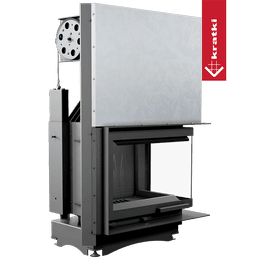 Insert Cheminée à bois en fonte KRATKI MAJA droite 8 kW Ø 150 porte relevable