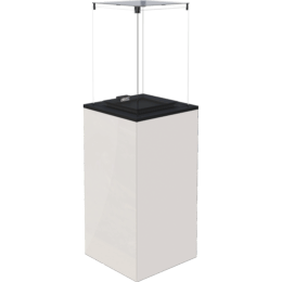 Patio gāzes sildītājs Patio Mini stikla panelis Balts manuāls 8,2 kW