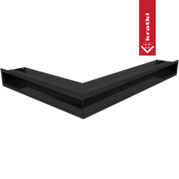 Capac aerisire LUFT colt dreapta 54,7x76,6x9 negru Slim