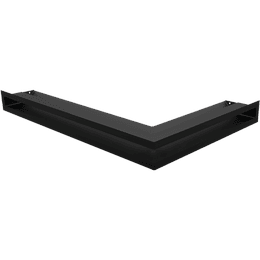 Eck-Lüftungsgitter LUFT links 60x40x6 schwarz Slim