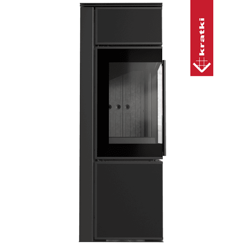 Soba din otel KRATKI TORA/S 8 kW Ø 150 cuart sinterizat Nero