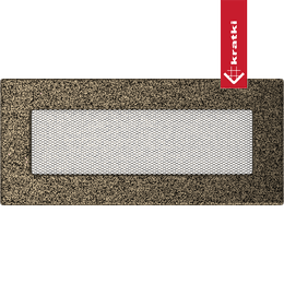 Capac aerisire 11x24 negru și auriu