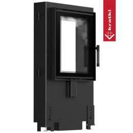 FS 8N door, steel stove door with steering wheel and air intake, 100 mm diameter, powder coated
