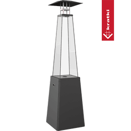 Outdoor Gas Heater Umbrella BS Steel Black 12 kW Set