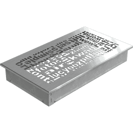 Grille De Ventilation Aeration Oblique 14x14 Graphite En Plastique