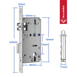 Zamek wewnętrzny - wkładka z pojedyńczym zamkiem 55/72 mm