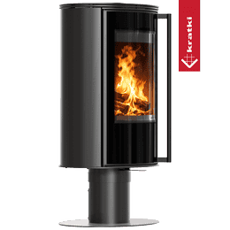 Piec wolnostojący KRATKI ERIK N/O Ø 150 5,5 kW czarny termotec