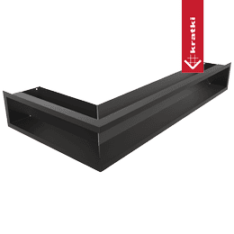 Ventilatierooster LUFT hoek rechts 40x80x12 zwart