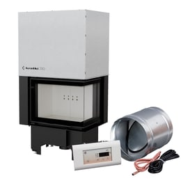 Intelligenter Kamineinsatz aus Stahl KRATKI VNP 610/430 9kW Ø200 mit Schiebetür MSK