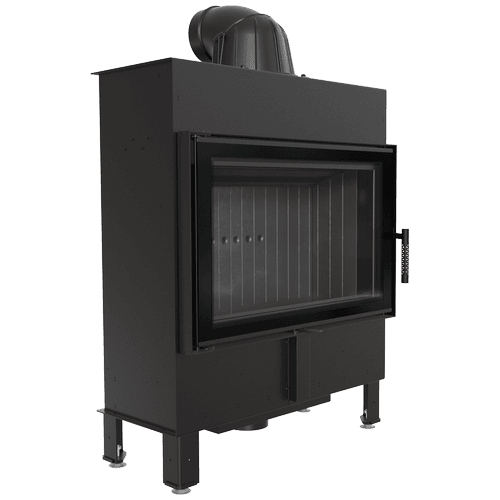 Steel fireplace KRATKI LUCY SLIM 10 kW Ø 160 black thermotec