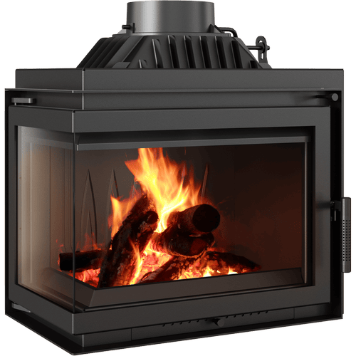 Čuguna kamīns KRATKI SIMPLE kreisais 8 kW Ø 200