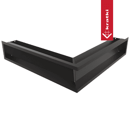 Eck-Lüftungsgitter LUFT 56x56x12 schwarz Slim