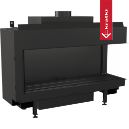 Gas Fireplace KRATKI LEO 100 right-sided propane ∅ 100/150 8,2 kW