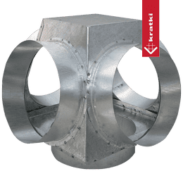 Raccord de distribution d’air chaud, conique Ø150/4XØ125