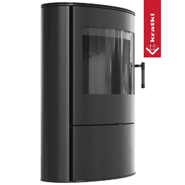 Ατσάλινη Ξυλόσομπα KRATKI ROLLO/2 8 kW Ø 150 μαύρη thermotec