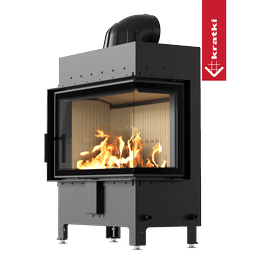 Chimenea de leña de acero KRATKI LUCY derecha 14 kW Ø 200