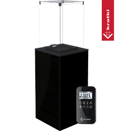 Ogrzewacz tarasowy Patio Mini panel szklany czarny sterowanie automatyczne 8,2 kW