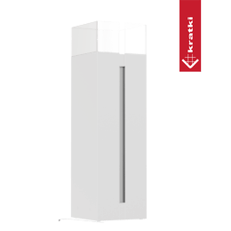 Freestanding bio-fireplace ROMEO SQUARE white