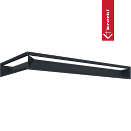 Griglia di ventilazione LUFT angolo destra 40x80x9 grafite Slim