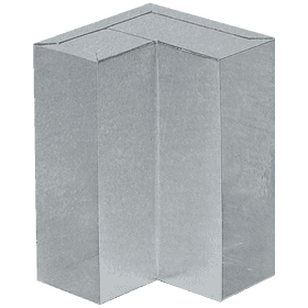 Coude plat pour la gaine plate-rectangulaire 15x5 mur/plancher
